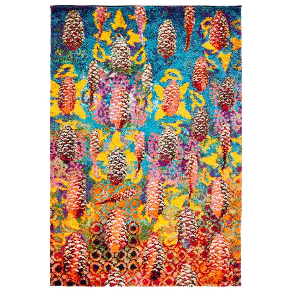 SAFAVIEH Fiesta Shag Annamarja Abstract Rug