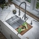preview thumbnail 3 of 9, Karran Elite WS-35-PK1 Undermount 30" Single Bowl Stainless Steel Workstation Kitchen Sink