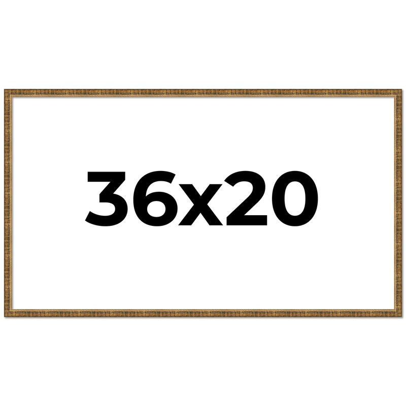 36x20 Frame Gold Picture Frame - Complete Modern Photo Frame Includes