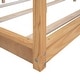 preview thumbnail 5 of 12, King Size Wooden Canopy Bed w/ Support Legs Upholstered Platform Bed Frame No Box Spring Needed, Easy Assembly Floor Bed
