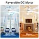 preview thumbnail 47 of 69, YUHAO Kaleido 52 in. Indoor Matte Black 3-Colors Integrated LED 6-Speeds Ceiling Fans with Dual-Finish Blades and Remote Control