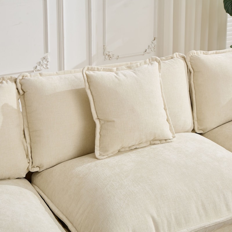 Cloud Sofa Armrests only, Sectional Couch, for Living Room Bedroom and Apartment, Comfy Double Layer Upholstered Seat Cushion