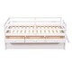 preview thumbnail 12 of 33, Elegant Low Loft Bed Twin Size with Trundle, Full Safety Fence, Climbing ladder and Storage Drawers, Solid & Sturdy, White