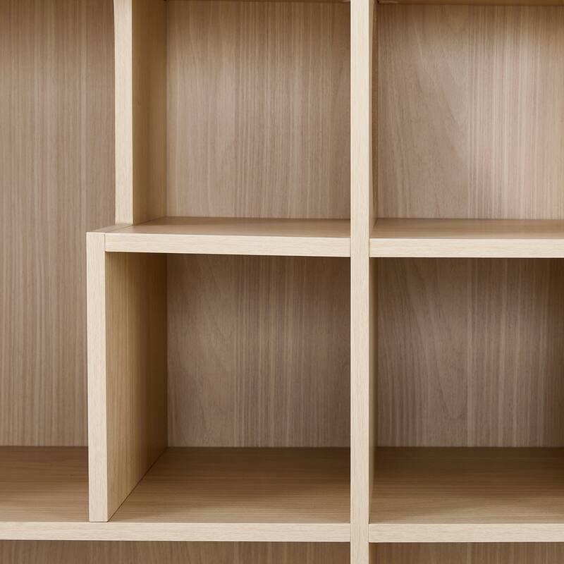 Modern 2-in-1 Wooden Bookshelf & Cat House: Display Case with Storage, Litter Box Enclosure & Climbing Shelf‌