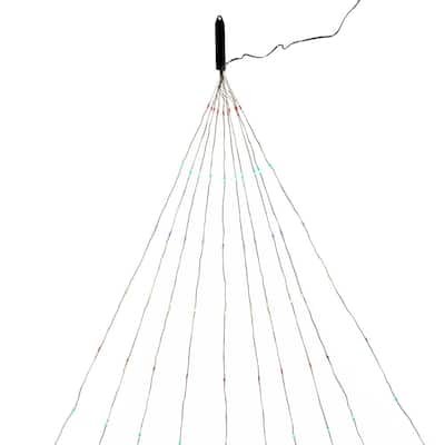 Kurt Adler 78-inch Silver Nylon 200 Multi-colored LED Lights - 195"