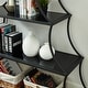 preview thumbnail 4 of 2, Gliny Contemporary Glass Shelves Open Back Bookcase by Furniture of America