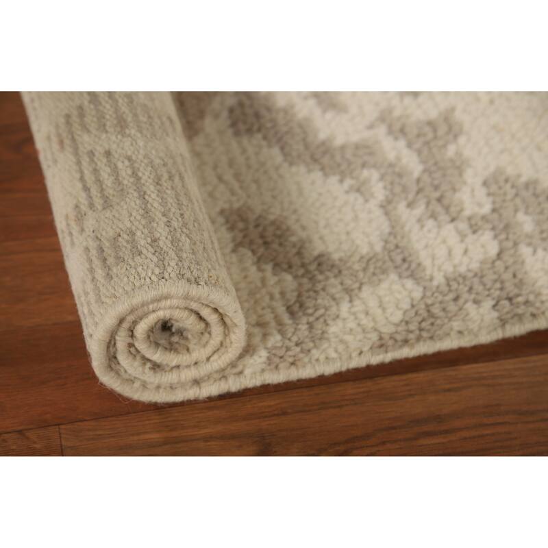Abstract Moroccan Accent Rug Handmade Oriental Wool Carpet - 2'0"x 3'0"