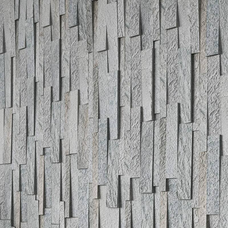Linear Lines 6 in. x 12 in. Split Face Slate Wall Tile - Himalayan Frost - 6 in. x 12 in.
