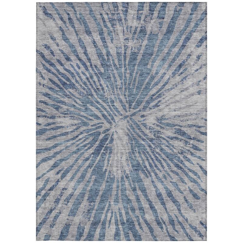 HomeRoots Abstract Transitional Rectangle Outdoor Rug
