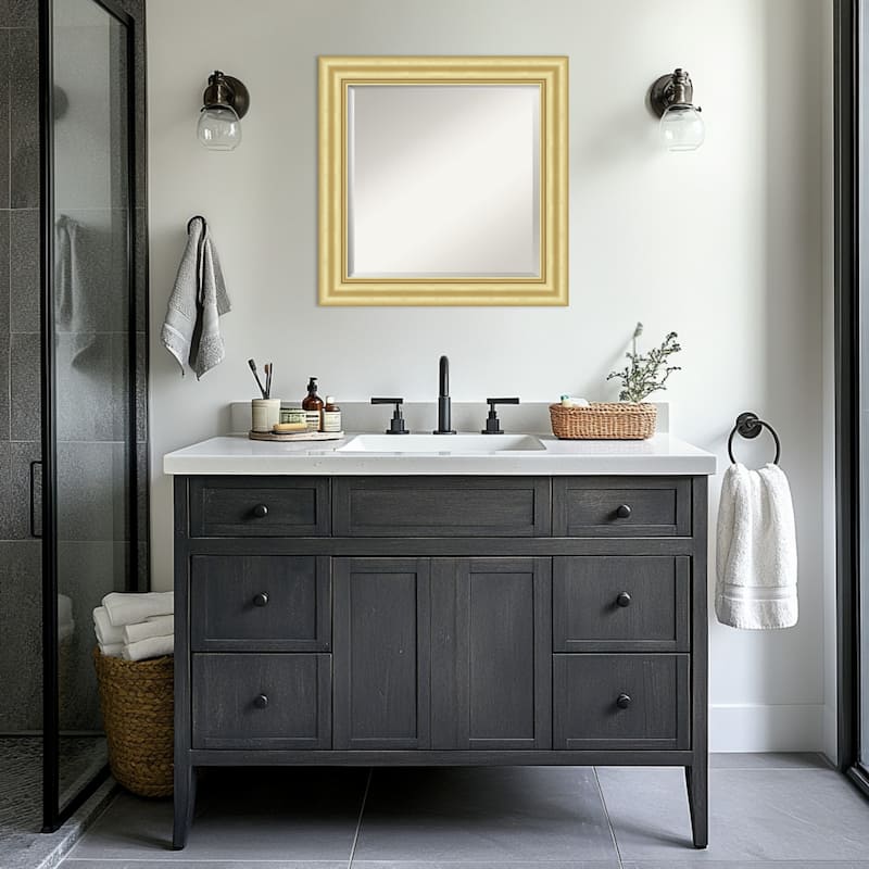 Sophia Beveled Framed Bathroom Vanity Wall Mirror