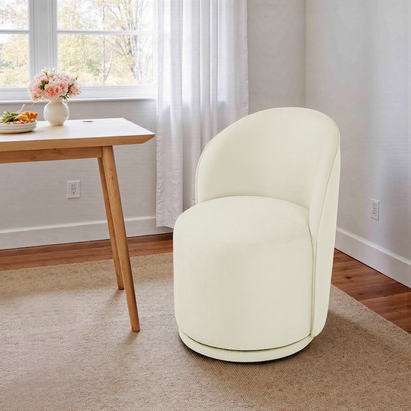 23" W Upholstered Swivel Side Chair for Dining Room, Balcony, Parlour