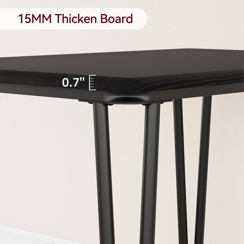 Dining Table for 2, Small Square kitchen Dinner Table Set for 2,Space Saving Wood Modern Dinette With Upholstered,3 Piece