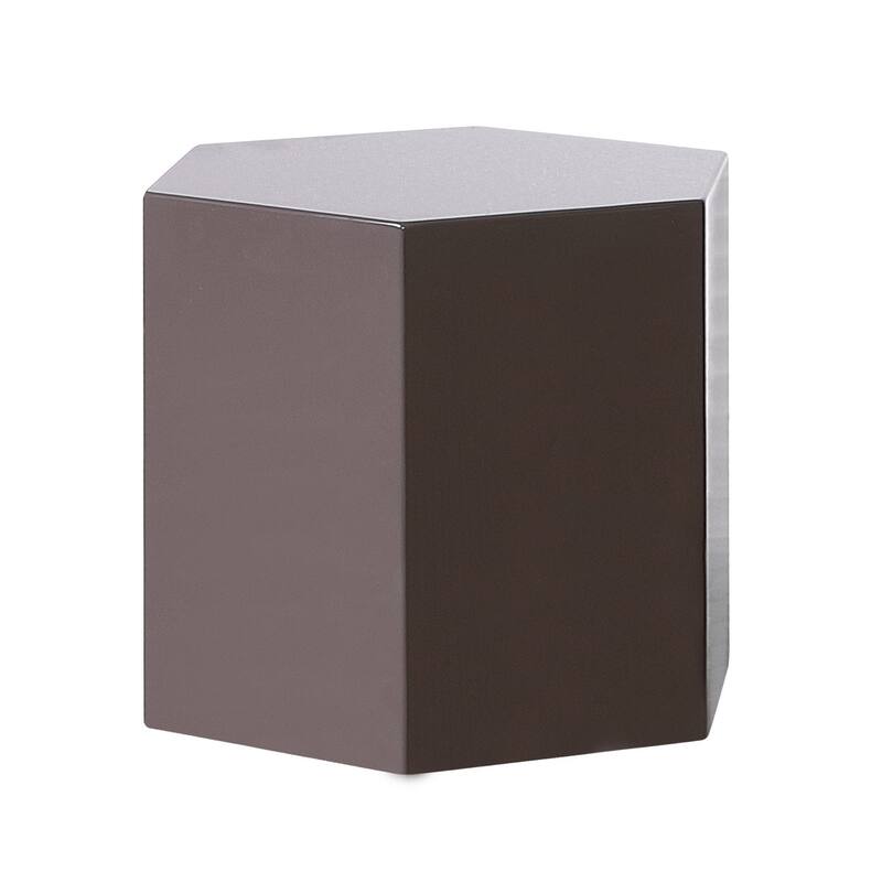 Modrest Newmont Modern Medium Light Grey High Gloss End Table