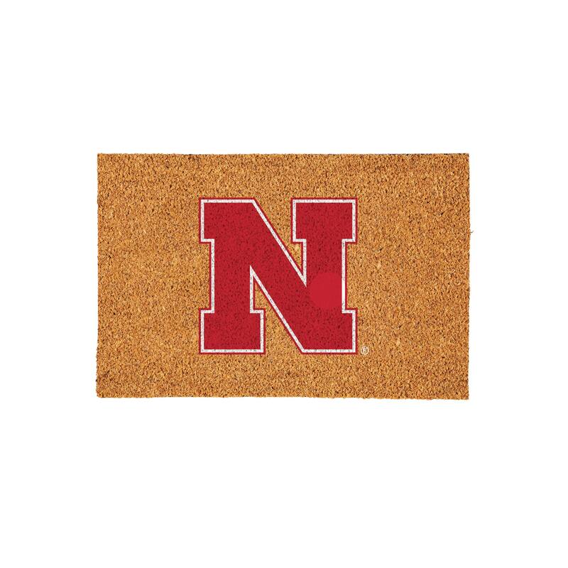 University of Nebraska Full Color Indoor/Outdoor Coir Mat