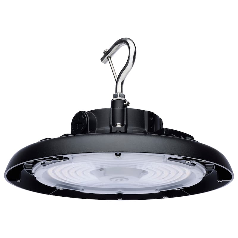 Wattage 80W/100W/120W CCT Selectable 3K/4K/5K LED UFO High Bay 120-347V - Black