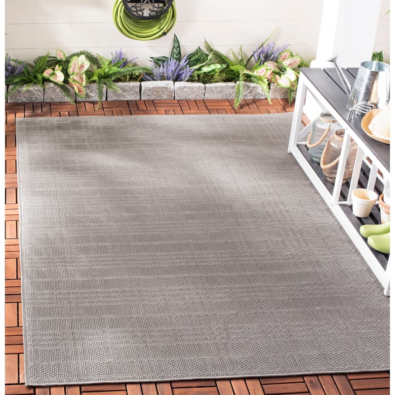 SAFAVIEH Bermuda Washable Ardi Indoor/ Outdoor Waterproof Rug - 9' x 12' - Grey