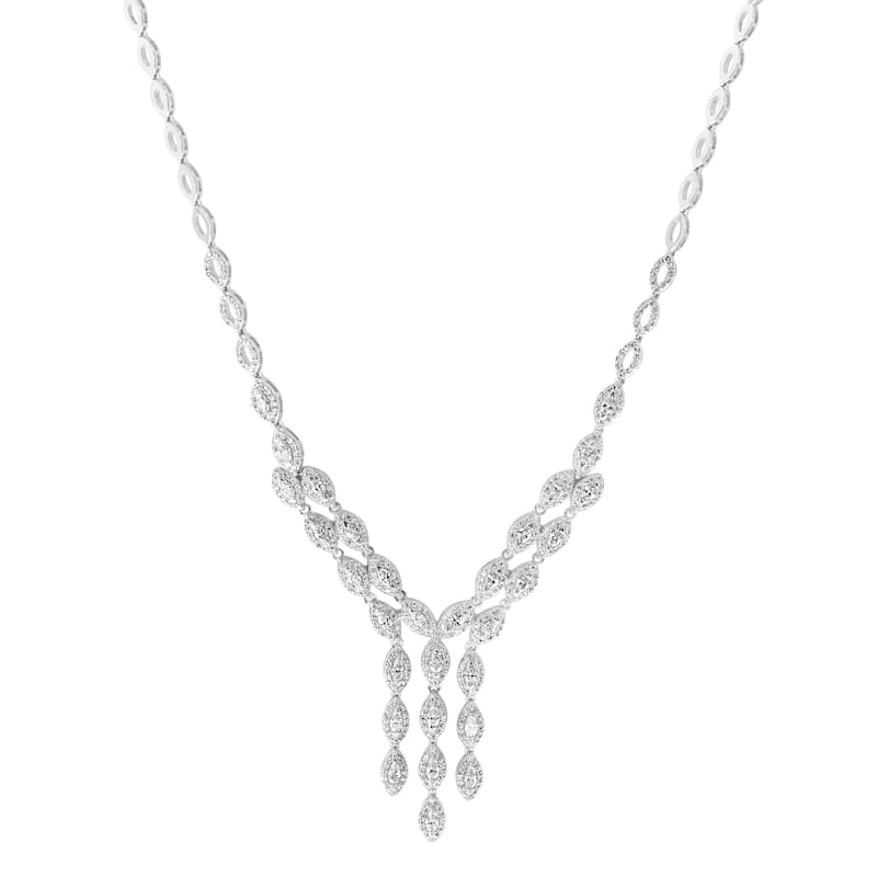 Effy Women's 14K White Gold Diamond Necklace