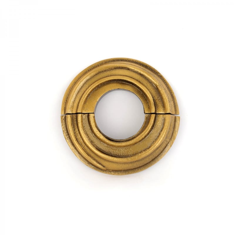 Gold Finish Aluminum Radiator Flange Spiral Style 1" (IPS) 1.38" ID 3.13" OD Plate Pipe Collar Cover Renovators Supply