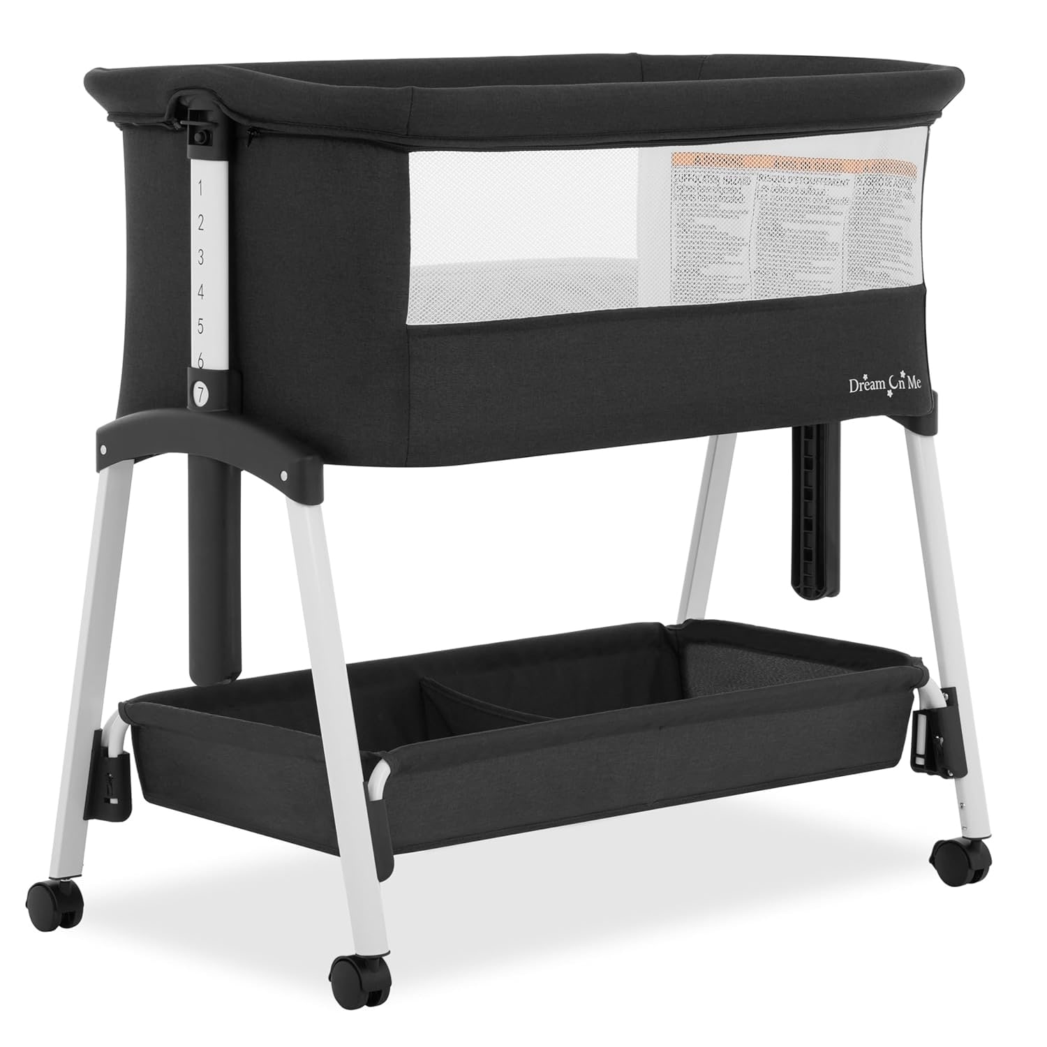 Dream On Me Calypso Portable Bassinet with Wheels