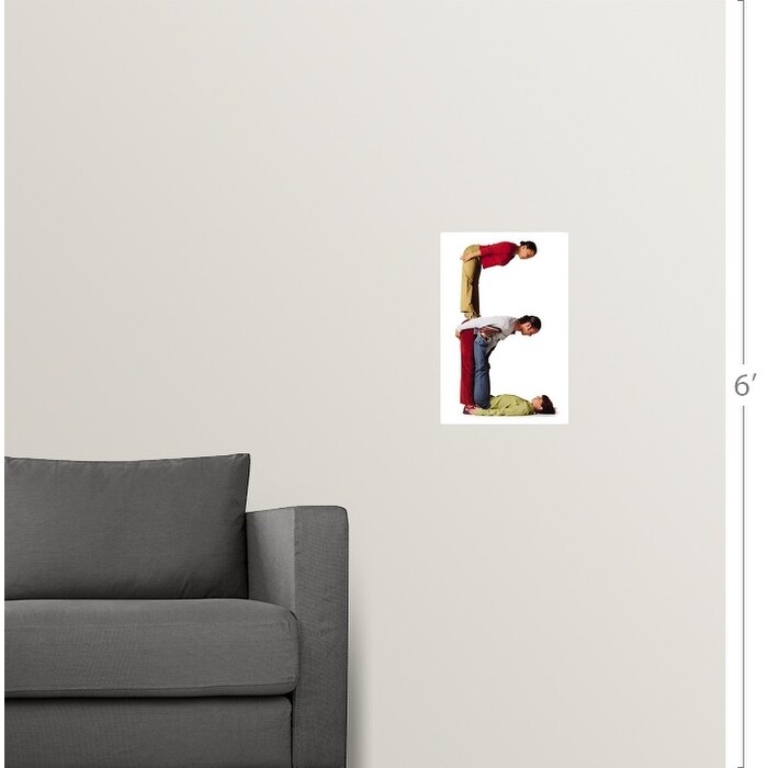Shop Three Young Adults In Colorful Clothes Create The Letter E