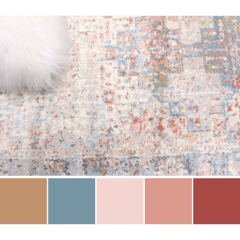 ECARPETGALLERY Machine Made Leila Ivory Area Rug