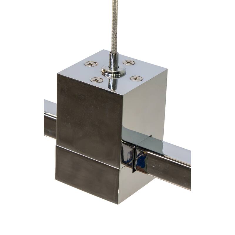 13-Light Chrome LED Chandelier With Glass Shades