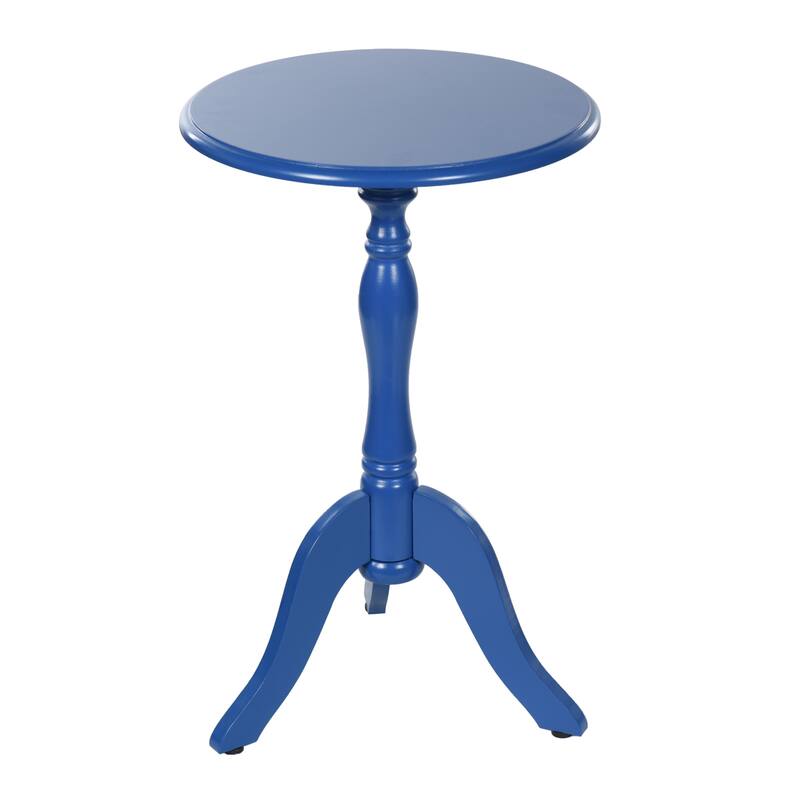 StyleCraft Harbor Breeze Round Pedestal Side Table - Cobalt Blue