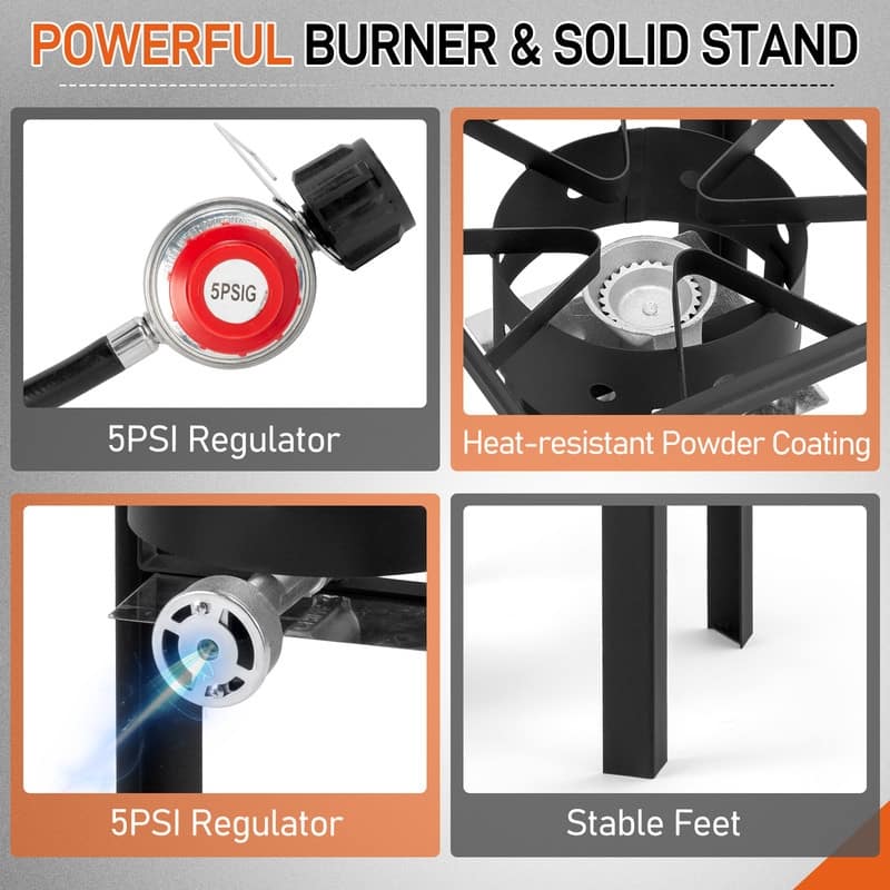 30QT Aluminum Turkey Fryer And 10QT Fish Fryer Kit With 55,000BTU Propane Stove - N/A