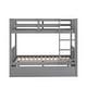 preview thumbnail 2 of 10, Full Over Full Wood Bunk Bed with Twin Size Trundle, Grey