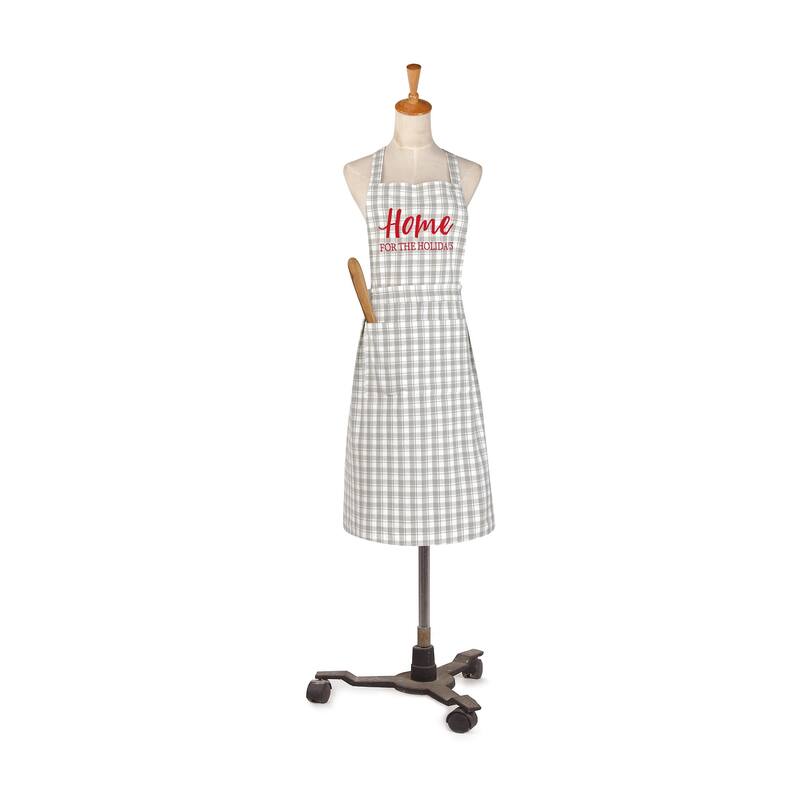 Mistletoe & Co. Grey Plaid Home Apron