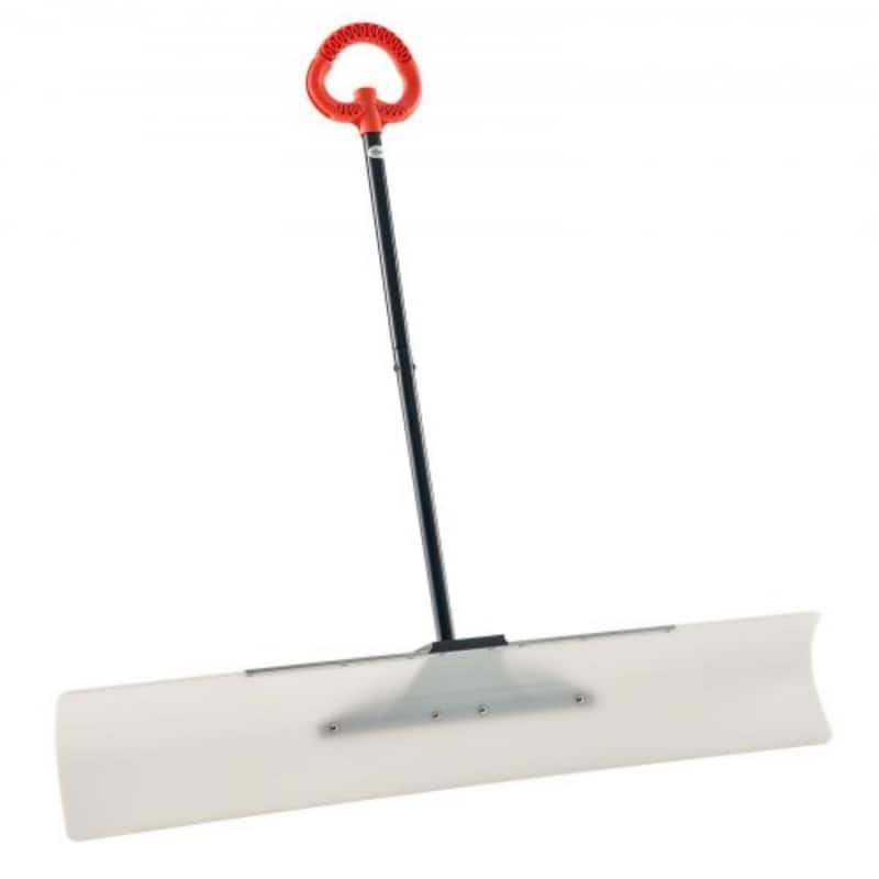 Plastic Snow Shovel with Widened Blade and Textured Anti-Slip Handle for Easy Snow Removal - 48-Inch