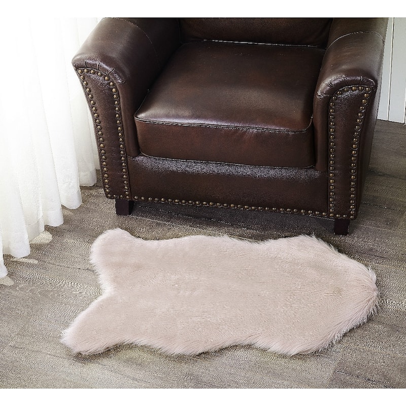 Serenta Shag Sheepskin Silky FauxFur Area Rug Sofa Decor - 24" x 36" - 24" x 36"