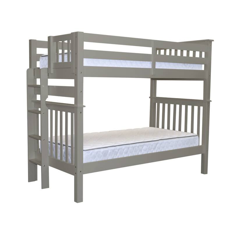 Taylor & Olive Trillium Tall Twin over Twin Bunk Bed with End Ladder