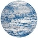 preview thumbnail 93 of 99, SAFAVIEH Evoke Erika Modern Abstract Distressed Rug 6'7" Round - Dark Blue/Grey - Round