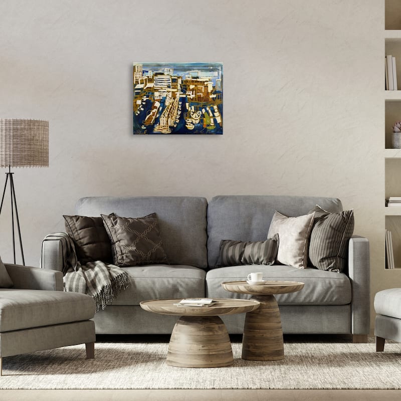 Stupell Bold Abstract Cityscape Canvas Wall Art Design By Erin McGee Ferrell