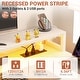 preview thumbnail 8 of 65, Reversible L Shaped Computer Desk with File Drawer & Monitor Stand & Power Outlet & LED Strip, Home Office Desk Corner Desk