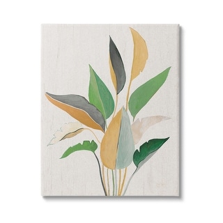 Stupell Neutral Botanical Leaves Canvas Wall Art Design by Janet Tava ...