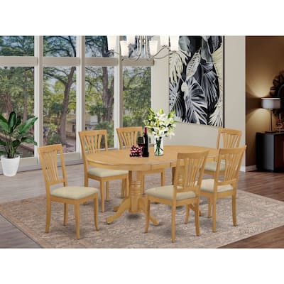 Mediterranean Dining Set - Oval Table with Leaf & Chairs - Solid Wood Room Set