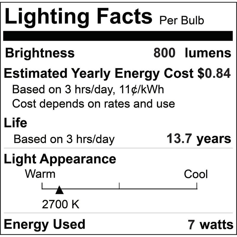 Bulbrite Pack of (2) 8.5 Watt Dimmable Medium (E26) LED Bulb