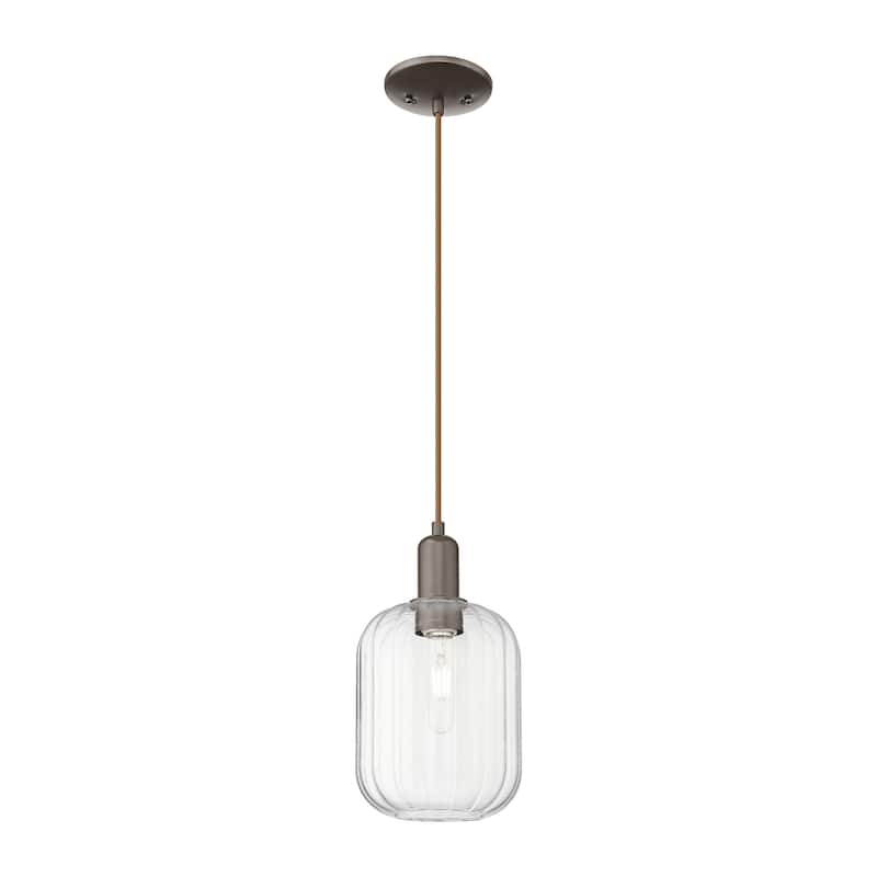 Innovations Lighting Downtown Urban - Preston - 1 Light 7" Jar Shade Cord Hung Mini Pendant