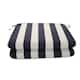 18-inch Square Striped Sunbrella Outdoor Seat Cushions (Set of 2) - Maxim Navy