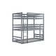 preview thumbnail 23 of 25, Detachable Triple Twin Bunk Bed with Two Built-in Ladders,Guardrails