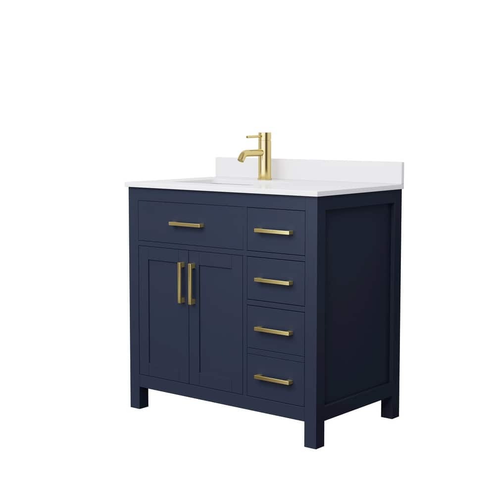 Beckett 36 Inch Single Vanity, Cultured Marble Top
