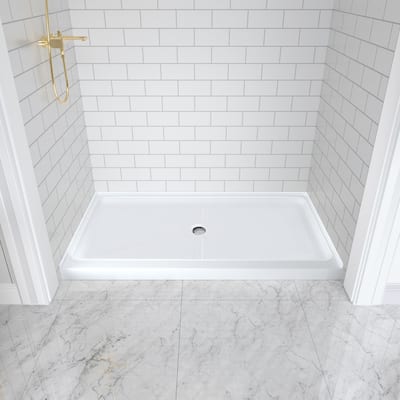 i-Homare 32" X 60" Single Threshold Rectangular Shower Base, Center Drain Location