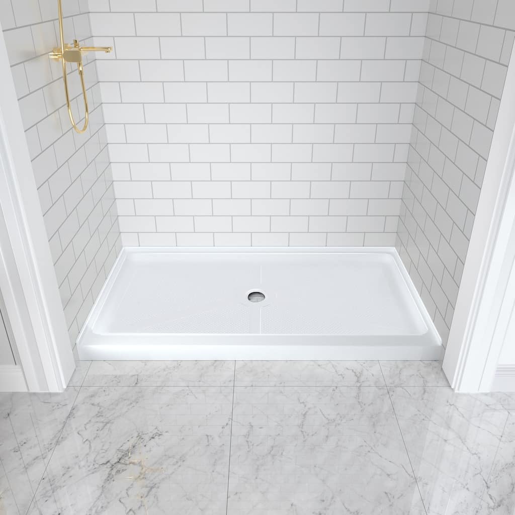 i-Homare 32" X 60" Single Threshold Rectangular Shower Base, Center Drain Location
