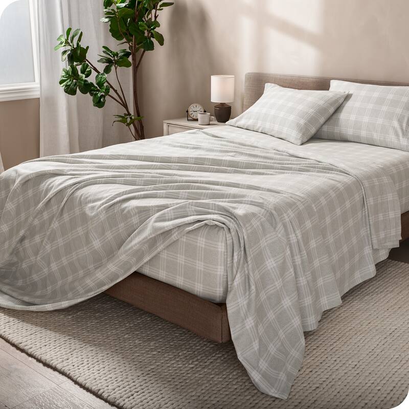 Bare Home Cotton Flannel Sheet Set - Velvety Soft Heavyweight