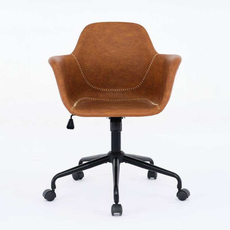 Back Support Home Desk Chair, Ergonomic Chair with Frame and Arms, Height Adjustable Rolling Swivel Office Chair - N/A