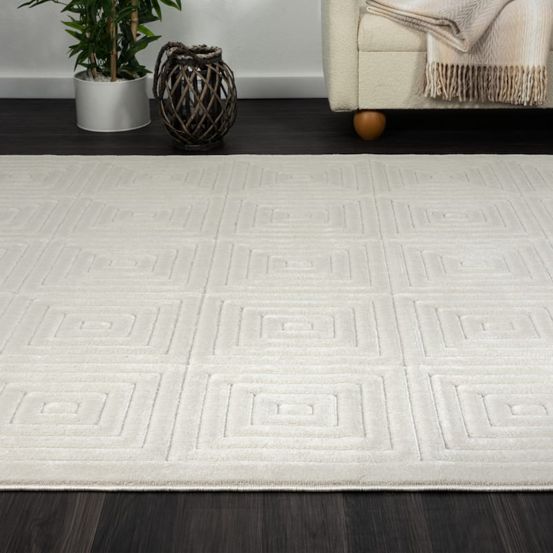 Sevita Modern Geometric Indoor/Outdoor Area Rug