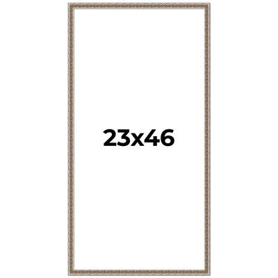 23x46 Frame Silver Versailles Ornate Solid Wood Picture Frame | 1 Inch