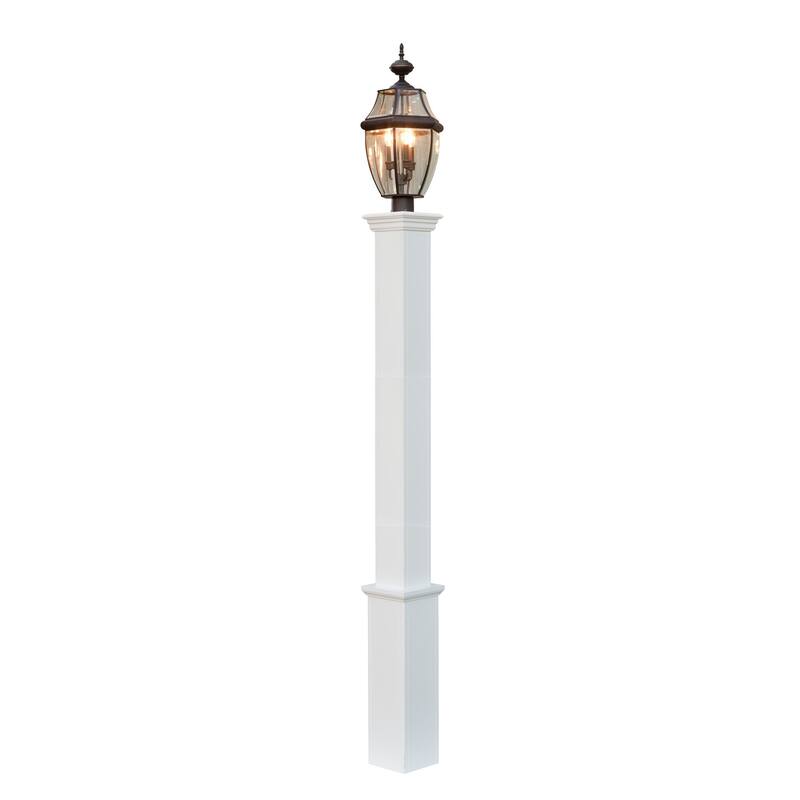 Frankfort Lantern Post - White